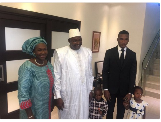 Gambian President Barrow Pictured With His Family See Photo