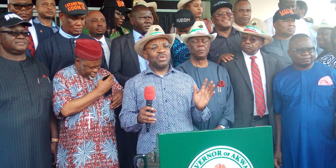 Gov Udom Issues Quit Notice to Police Commissioner, Blasts Akpabio Over Attempted 'Coup' (Photo)