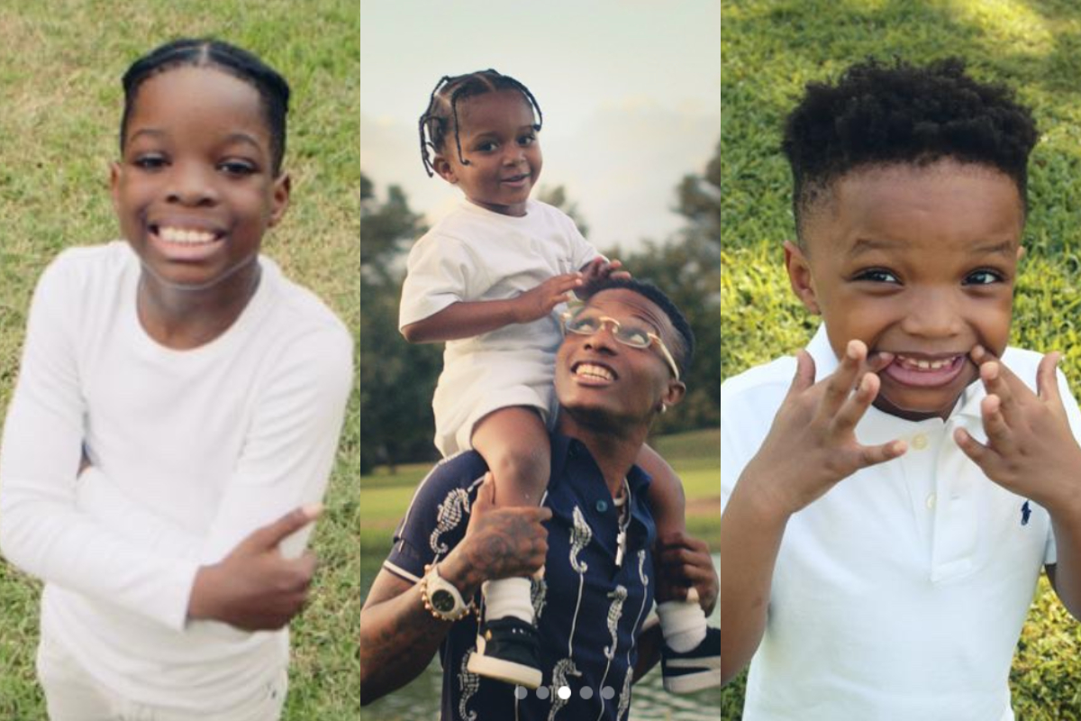 Wizkid Features All His 3 Sons In His New Music Video As He Dedicates 