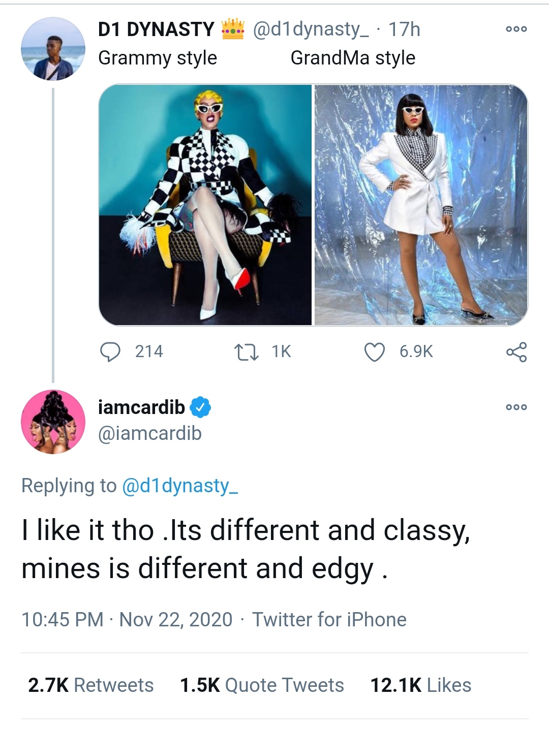 Cardi B Reacts As BBNaija’s Erica ‘Recreates Invasion Of Privacy Album