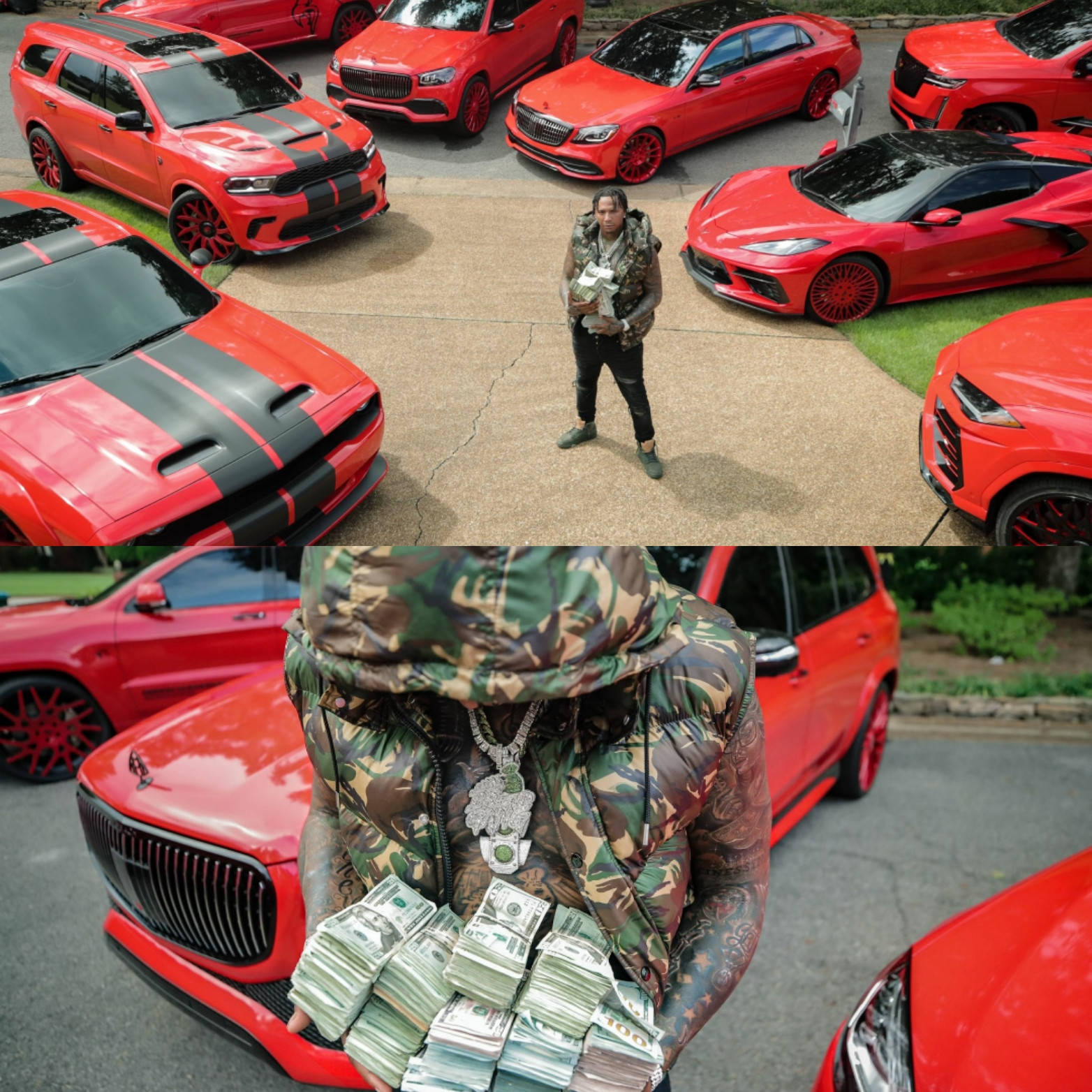 Moneybagg Yo with his $650,000 Ferrari SF90 🏎💨 📲 Find Moneybagg