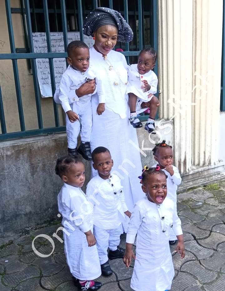 Adorable Bayelsa Sextuplets Celebrate 1st Birthday With Church ...