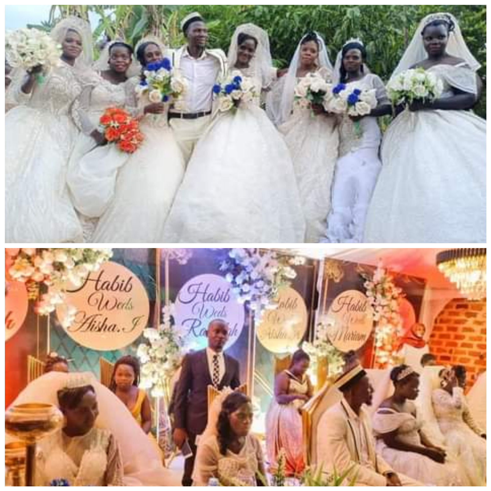 A businessman from Uganda weds seven wives on the same day. - Vimarsana News